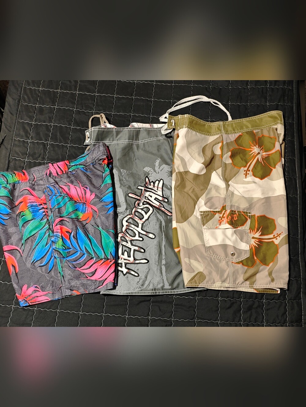 3 Pair of Aeropostale Men's Aero Surf Board Short Swim Trunk Multi Color Size 32